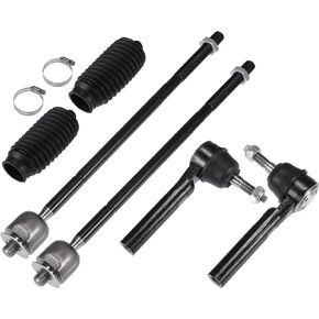 X AUTOHAUX 6pcs Front Inner Outer Tie Rod Ends Kit Suspension Steering Tie Rod End for Chrysler Town & Country for Dodge Grand Caravan for Volkswagen Routan Drag Link