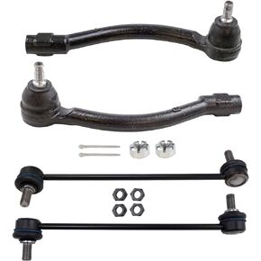 TRQ Front Outer Tie Rods & Sway Bar End Links Kit Set of 4 for Hyundai Kia New