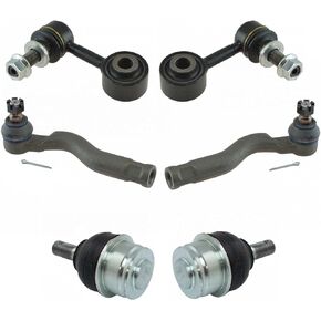 TRQ Front Ball Joint Tie Rod End Sway Bar Link Steering Suspension Kit 6pc for 2007-2019 Toyota Sequoia Tundra