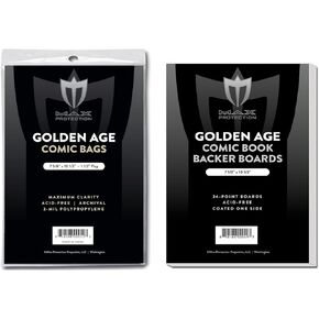 حقائب وألواح كتب هزلية فائقة الوضوح بحجم Golden Age - مساحة تخزين أرشيفية ممتازة لمجموعتك المصورة (100 حزمة) in Kuwait