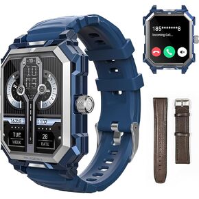 Njord Gear Military Smart Watch for Men (Answer/Dial Call) 680mAh Battery Tactical Rugged IP68 Waterproof Indestructible Smartwatch for Android Phones Fitness Tracker with Blood Pressure Heart Rate