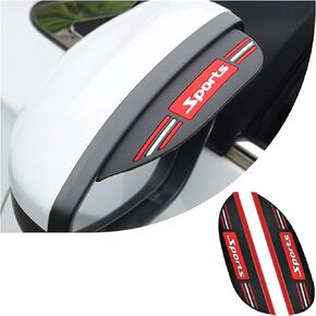 2PCS Mirror Rain Visor Eyebrows, Waterproof Side Mirror Visor Rain Guards, Multifunctional Rear View Mirror Rain Covers for Most Vehicles, Car Accessories (Black)