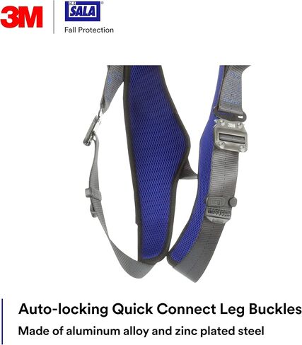 3M 1113704 DBI-SALA ExoFit X300 Climbing/Positioning/Rescue Safety Harness Fall Protection, OSHA, ANSI, Back, Hip, Front, and Shoulder D-Rings, Auto-Locking Quick Connect Leg and Chest Buckles, Small in Saudi Arabia