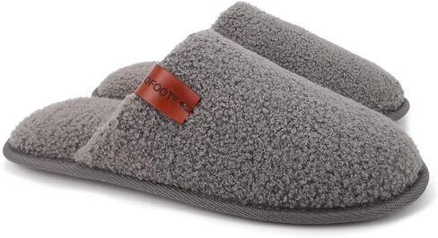 ofoot Womens Warm Fuzzy House Slippers Indoor Slip On Bedroom Shoes with Memory Foam Insole Non Skid Rubber Soles in Saudi Arabia