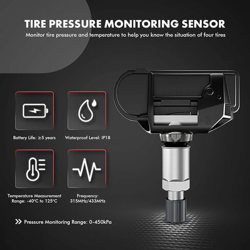 A-Premium Tire Pressure Monitoring System Sensors Compatible with Chevrolet Corvette 2014-2019 V8 6.2L 4-PC Set in Saudi Arabia