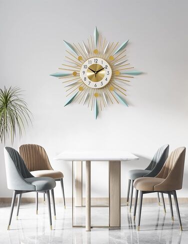 GOLOZA Large Wall Clock for Living Room Decor, 22.5Inch, Silent Non-Ticking, Battery Operated, Modern Home Decorations for Living Room, Bedroom, Dining Room, Office, Hotels in Saudi Arabia