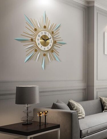 GOLOZA Large Wall Clock for Living Room Decor, 22.5Inch, Silent Non-Ticking, Battery Operated, Modern Home Decorations for Living Room, Bedroom, Dining Room, Office, Hotels in Saudi Arabia