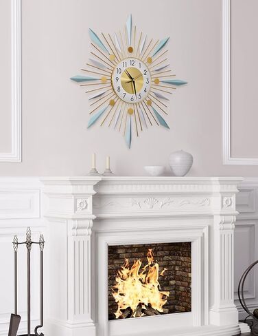GOLOZA Large Wall Clock for Living Room Decor, 22.5Inch, Silent Non-Ticking, Battery Operated, Modern Home Decorations for Living Room, Bedroom, Dining Room, Office, Hotels in Saudi Arabia