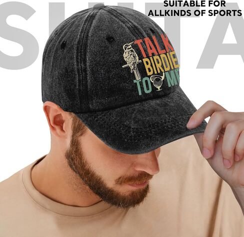 Golf Theme Adjustable Washed Cotton Baseball Cap, Funny Retro Trucker Hat Gift for Men Women Golf Lover Golf Fan in Saudi Arabia