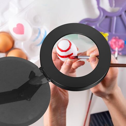 Magnifying Glass with Light with Base Controler, 5 Color Modes Stepless Dimmable LED Lighted Desk Lamp,Magnifying Glass with Light and Stand, Hands-Free Desk Magnifier Light for Craft Hobby Painting in Kuwait