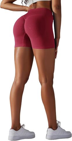 JBT Yoga Shorts for women V Crossover Stretch High Waist Leggings Biker Shorts Women Workouts Seamless Butt Lift and Shape in Saudi Arabia