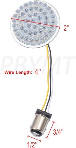 PBYMT 2 بوصة رصاصة 1157 LED ضوء إشارة الانعطاف الأمامي والخلفي متوافق مع Harley Davidson Sporster Touring Road King Electra Street Glide 1997-2024 in Kuwait