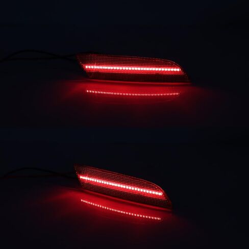 Front Amber Lens & Rear Red Lens Bumper Side Marker Reflector Light Housing Assembly Compatible with 2004 2005 2006 2007 2008 Chrysler Crossfire, pack of 4 in Saudi Arabia