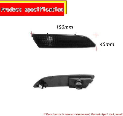 Front Amber Lens & Rear Red Lens Bumper Side Marker Reflector Light Housing Assembly Compatible with 2004 2005 2006 2007 2008 Chrysler Crossfire, pack of 4 in Saudi Arabia