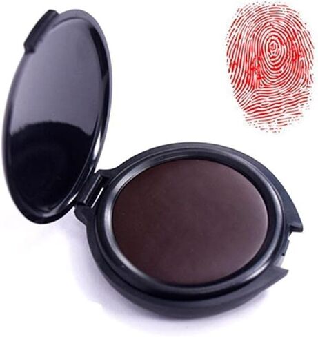 Fingerprint Ink Pad,Thumbprint Ink Pad for Notary, Thumbprint Ink Pad Law Enforcement Fingerprint Kit Office Notary Supplies for Notary Supplies Identification Security ID Fingerprint Cards (Black) in Kuwait