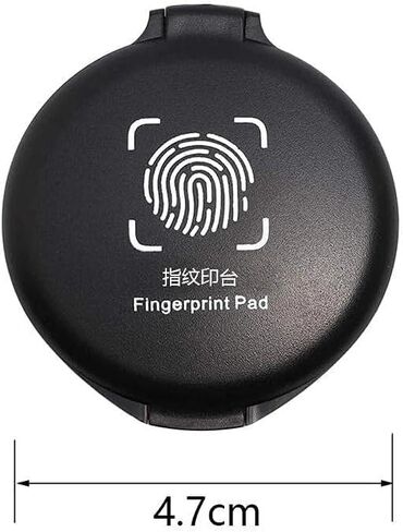 Fingerprint Ink Pad,Thumbprint Ink Pad for Notary, Thumbprint Ink Pad Law Enforcement Fingerprint Kit Office Notary Supplies for Notary Supplies Identification Security ID Fingerprint Cards (Black) in Kuwait