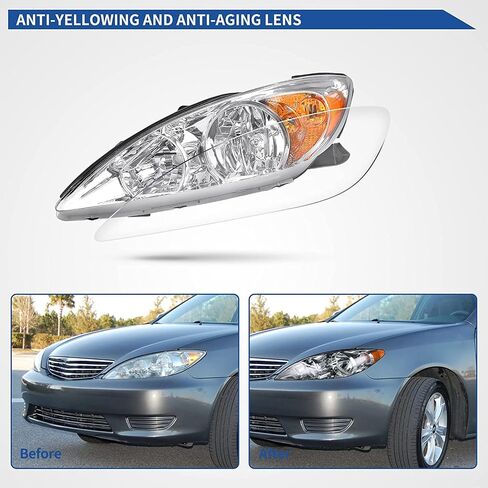 مجموعة المصابيح الأمامية متوافقة مع 2005 2006 Toyota Camry LE XLE SE، جانب السائق والراكب in Saudi Arabia