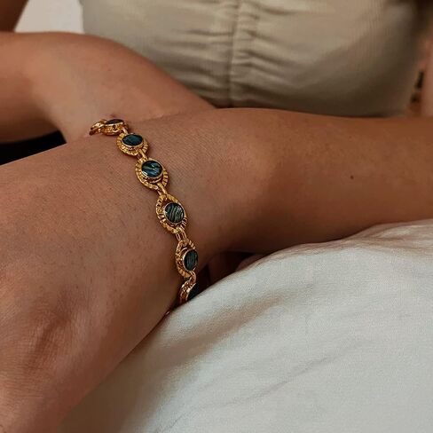 Gold Bracelets for Women Girls, 18K Gold Plated Cute Layered Bracelets for Women Teen Girls Link Bracelets Initial Heart Bracelet for Women Girls Kids Jewelry in Saudi Arabia