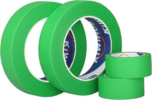 4 Pack Black Painters Tape, 1 inch Black Masking Tape for Home, Office, School, DIY Art, Crafts, Labeling (1" x 55 Yards x 2pk) + (1" x 11 Yards x 2pk) in Saudi Arabia