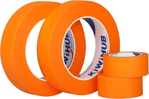 4 Pack Black Painters Tape, 1 inch Black Masking Tape for Home, Office, School, DIY Art, Crafts, Labeling (1" x 55 Yards x 2pk) + (1" x 11 Yards x 2pk) in Saudi Arabia