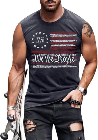 1776 We The People Shirt Mens 4th of July Shirts American Flag Patriotic Short Sleeve T-Shirt in Saudi Arabia