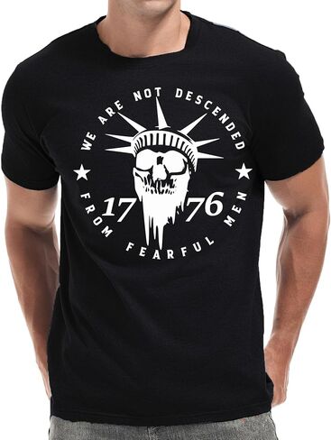 1776 We The People Shirt Mens 4th of July Shirts American Flag Patriotic Short Sleeve T-Shirt in Saudi Arabia