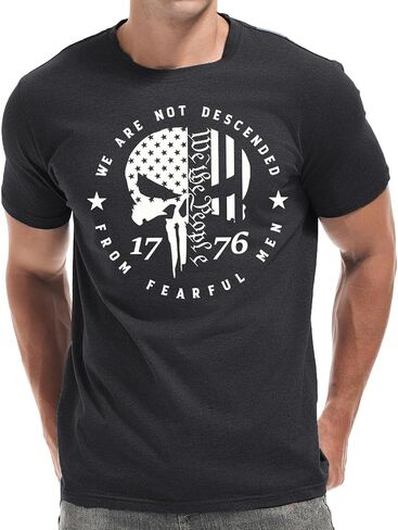1776 We The People Shirt Mens 4th of July Shirts American Flag Patriotic Short Sleeve T-Shirt in Saudi Arabia