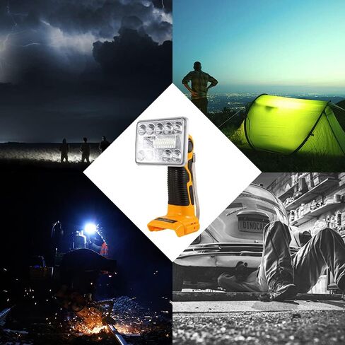 Hipoke 18W Dewalt Light Powered by Dewalt 20V Max Lithium-ion Batteries, 2000LM Flashlight Spotlight with USB Port, LED Work Light 110 Degree Pivoting Head Zinc Alloy… in Saudi Arabia