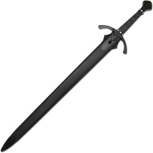 Medieval Warrior Black Sword 42 inch Overall Handmade Hand Forged 1065 High Carbon Steel Full Tang in Saudi Arabia