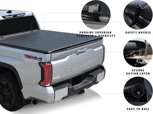 Armordillo CoveRex RTX Low Profile Hard Roll-Up Truck Bed Tonneau Cover|Compatible with 2015-2022 Chevy Colorado/GMC Canyon 5 Ft Short Bed|8724460|Aluminum Roll Up|Flush Mount|Truck Bed Cover| in Kuwait