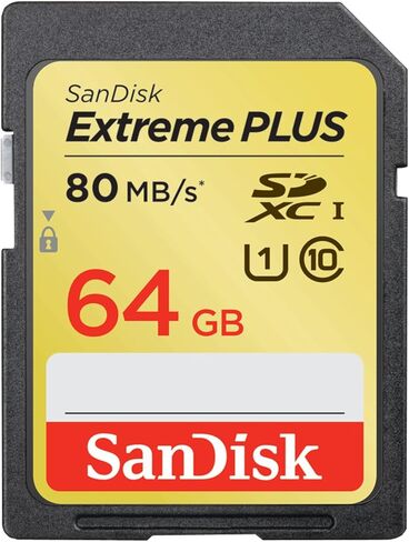بطاقة سانديسك اكستريم بلس SDXC UHS-I (SDSDXS-064G-A46) in Saudi Arabia