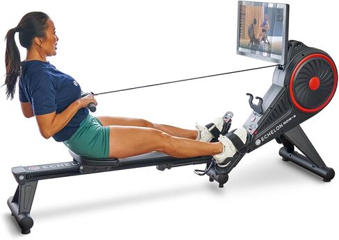 Echelon Row S، + عضوية Echelon مجانية لمدة 30 يومًا، شاشة 22 بوصة، آلة تجديف داخلية، مجدف لصالة الألعاب الرياضية المنزلية، فصول حية وعند الطلب، تمرين كامل الجسم، تأثير منخفض، (قسط متجدد) in Saudi Arabia
