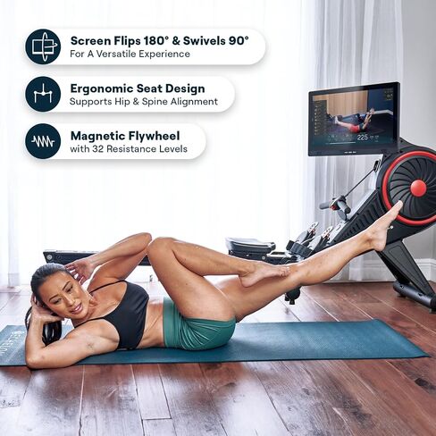 Echelon Row S، + عضوية Echelon مجانية لمدة 30 يومًا، شاشة 22 بوصة، آلة تجديف داخلية، مجدف لصالة الألعاب الرياضية المنزلية، فصول حية وعند الطلب، تمرين كامل الجسم، تأثير منخفض، (قسط متجدد) in Saudi Arabia