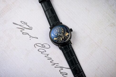 Thomas Earnshaw Mens 43mm Beaufort Anatolia Double Barrel Automatic Watch with Open Heart Dial and Genuine Leather Strap ES-8059 in Kuwait