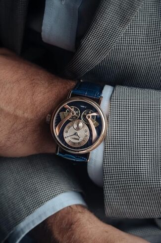 Thomas Earnshaw Mens 43mm Beaufort Anatolia Double Barrel Automatic Watch with Open Heart Dial and Genuine Leather Strap ES-8059 in Kuwait