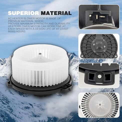 HVAC Heater Blower Motor with Fan Cage Compatible with Honda Civic 2001-2005, Honda CR-V 2002-2006, Mitsubishi Endeavor 2004-2005, Suzuki Aerio 2002-2007, Replace# 79310S5DA01, HO3126101 in Kuwait
