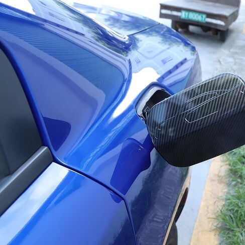 Hoolcar Gas Cap Fuel Filler Door Gas Tank Cap Trim Cover for 2011-2021 Dodge Charger, Black in Saudi Arabia