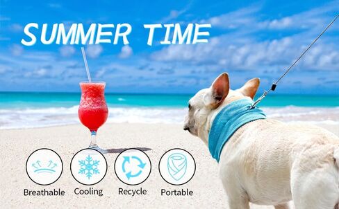 Dog Instant Cooling Bandana Scarf - 2Pcs Summer Pet Bandana Pet Collar Bulldog Ice Collar Towels for Small Medium Breeds (Small) in Saudi Arabia