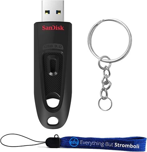 SanDisk 512GB Flash Drives Ultra 3.0 USB High Performance Thumb Drives Pen Drive (SDCZ48-512G-U46) Bundle with (1) Everything But Stromboli Lanyard & Key Ring in Saudi Arabia
