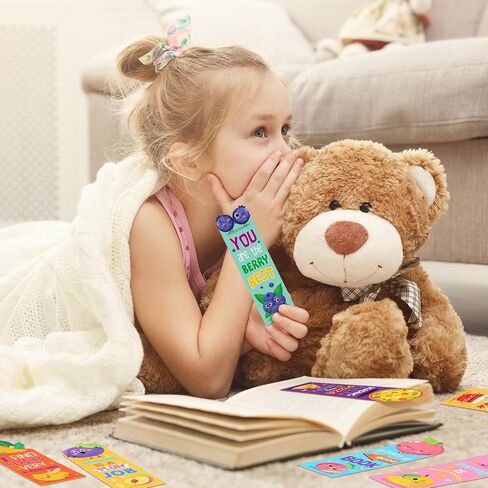 Lincia 90 Pcs Scented Bookmarks Scratch and Sniff Bookmarks Cute Bookmarks for Kids Fruit Food Scented Fun Bookmarks Assorted Scented Bookmarks for Students, Teens, Food Lovers, 30 Styles in Saudi Arabia