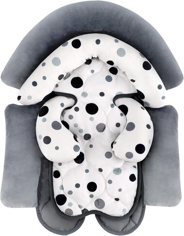 KAKIBLIN Upgraded 3 in 1 Infant Car Seat Insert, Baby Car Seat Cushion Pad,Reversible Baby Carseat Head & Body Support for Newborn and Toddler 0-12 Month, Perfect for Car seat, Strollers, Swings in Saudi Arabia