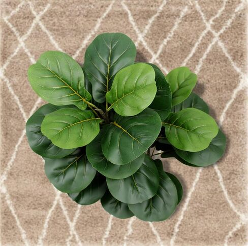 28" Artificial Fiddle Leaf Fig Tree/Fake Ficus Lyrata Faux Plant in Pot for Office Decoration Home Décor in Saudi Arabia