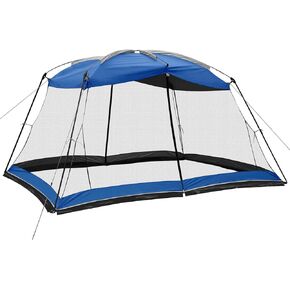 Screen House 10x10 Ft Square Camping Canopy Tent Sun Shade Gazebo Shelter مثالية للأنشطة الخارجية، Shale Gray