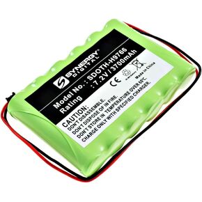 Synergy Digital Alarm System Battery Compatible with ADT Impassa 9057 Wireless Control Panel, (Ni-MH, 7.2V, 3700mAh) Ultra High Capacity, Replacement for DSC 6PH-H-4/3A3600-S-D22 Battery