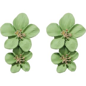 Boho Flower Stud Earrings for Women Girls Flower Shaped Daisy Earrings with Gold Bud