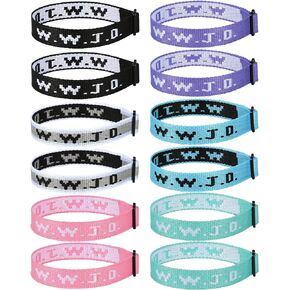 12PCS WWJD Christian Bracelet Pack, Christian Jesus Gifts Adjustable Wristbands, WWJD Bracelets Bulk - What Would Jesus Do Bracelet for Women Men