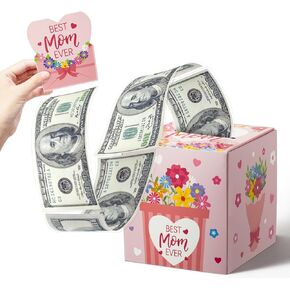 52PCS Mother Money Box for Cash Gift Pull Mother’s Day Money Gift Box for Cash Happy Birthday Money Holder for Cash with Pull Out Card DIY Set Surprise Birthday Gift Box for Mom Grandmother