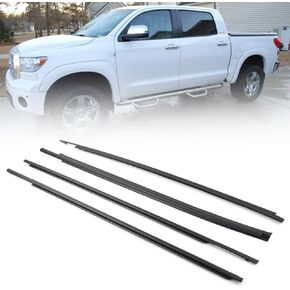 NEWSMARTS السيارات الطقس تجريد السير الوقائي نافذة الكسوة يناسب لتويوتا تندرا CrewMax 2007-2018 2019 ، نافذة ختم الأجزاء الخارجية in Kuwait