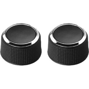 2 Packs Rear Radio Audio Volume Control Knobs, Dial Tuner Premium Replacement Kit Button Cover Covering Cap Fit for Che-vy Chev-rolet Silverado 07-13 G-M-C Cadil-lac 22912547