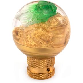 Gear Shifter Knob, Lucky Style MT Car Stick Shift Handle Fit Most Automatic Manual Transmissions, Gold